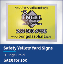 18 X 24 Yard Signs - Safety Yellow